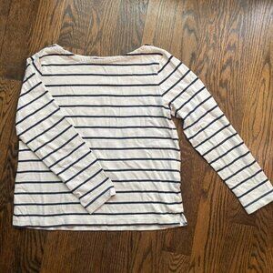 Joe fresh stripes black and white Long sleeve top size